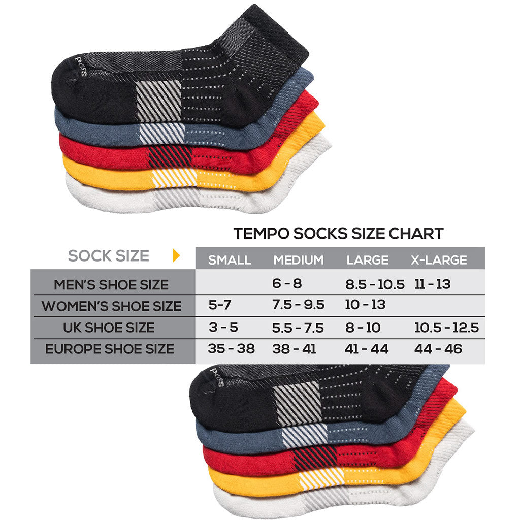 Tempo Socks Size Chart