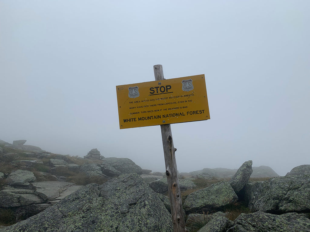Warning Sign - Mt. Washington is known for having the worst weather