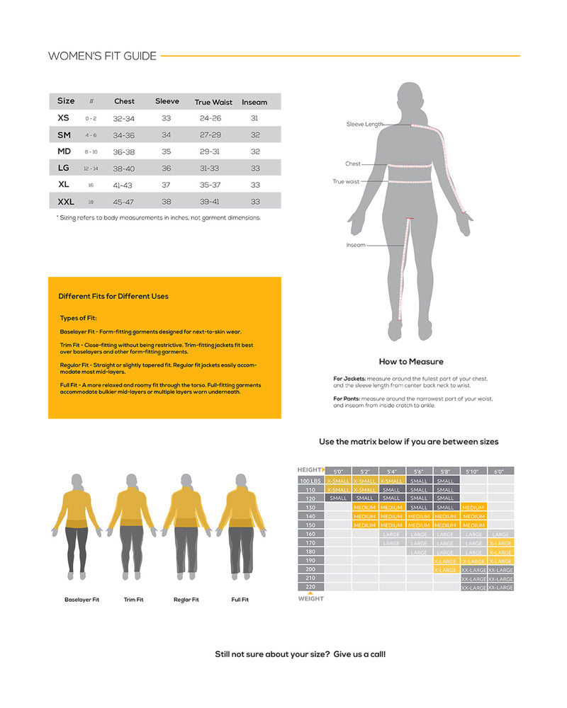 Sizing Information | Showers Pass