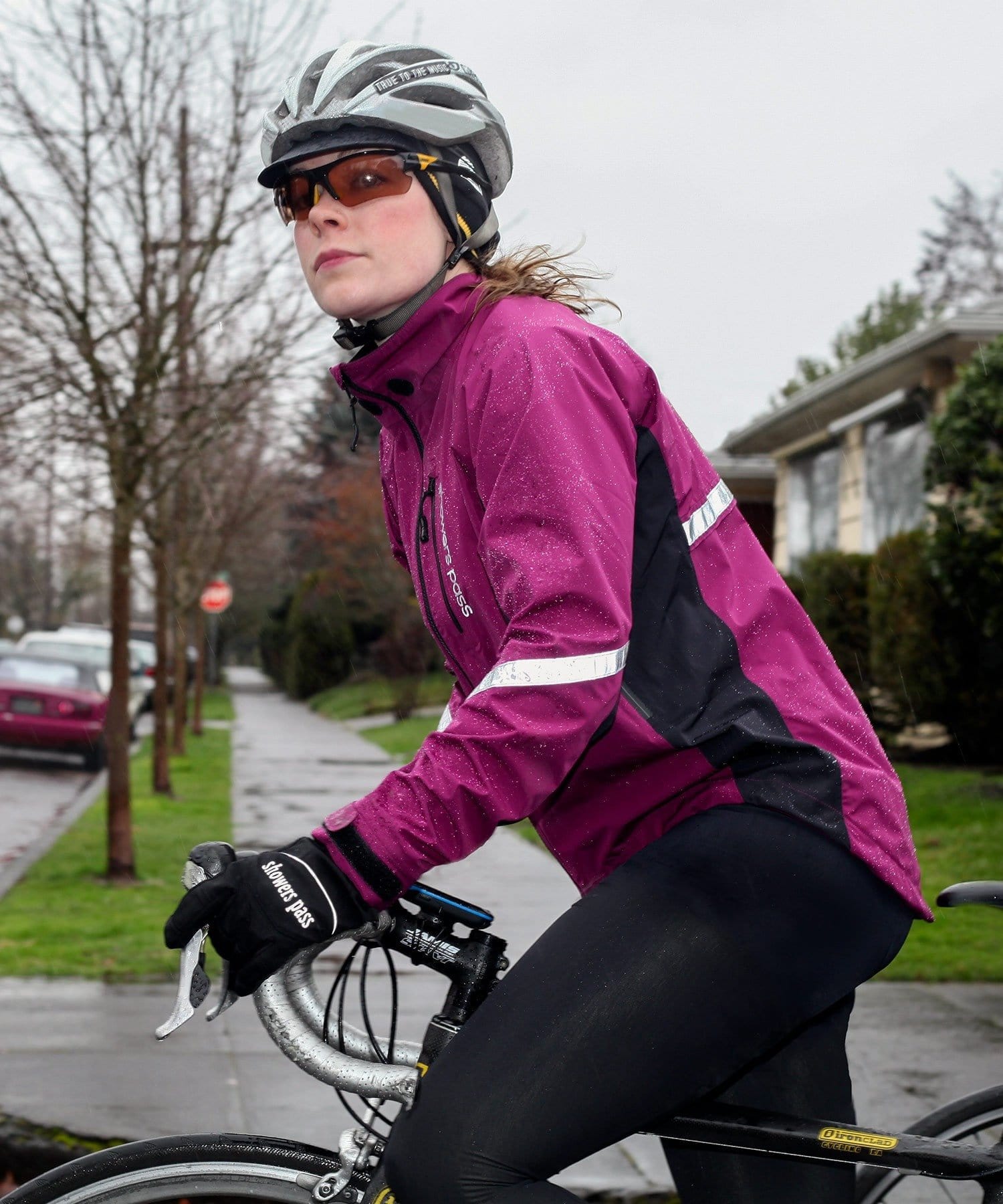 womens cycling rain jacket