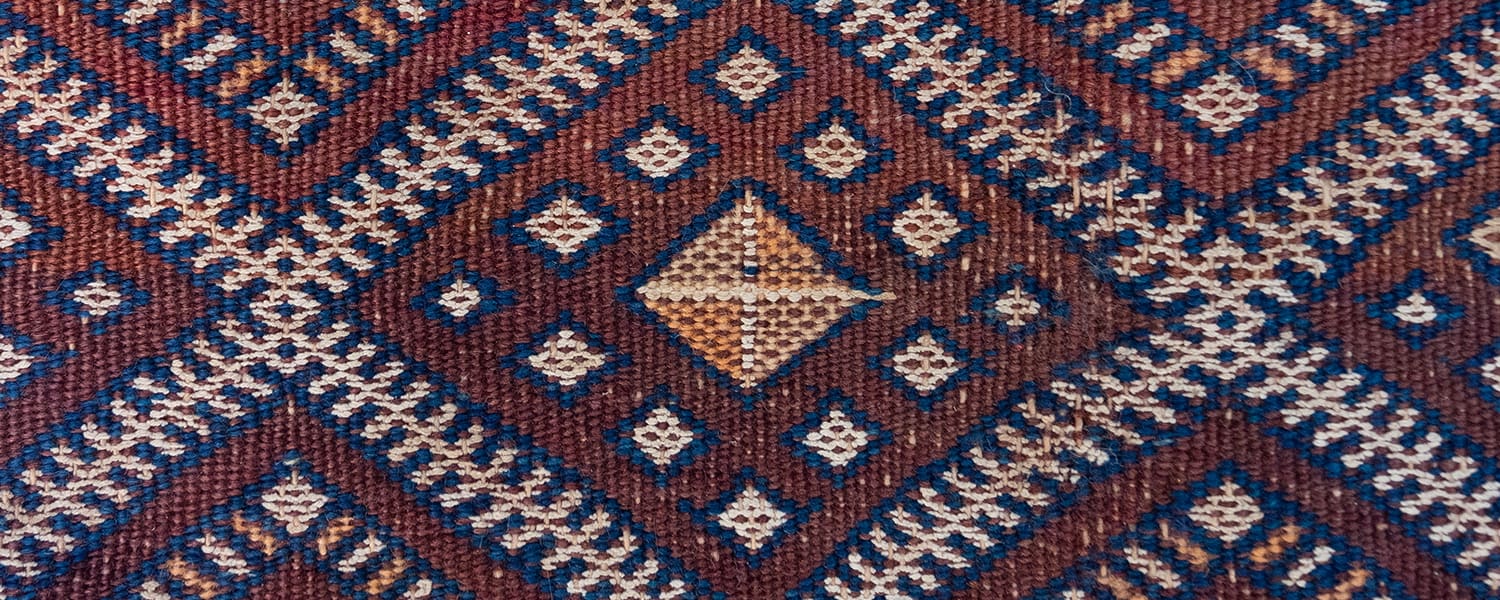 Flat-woven rug from the Middle Atlas