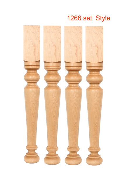 Turned wooden Table Legs set of 4 | tablelegssite.com