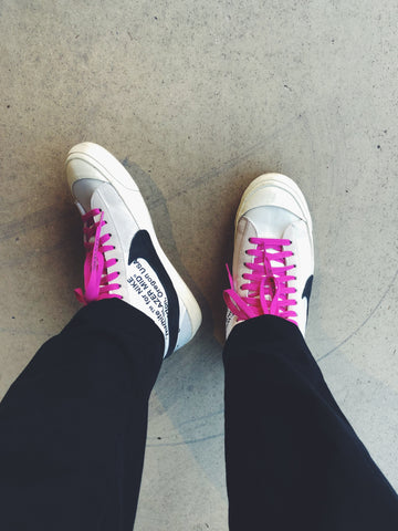 pink nike shoelaces