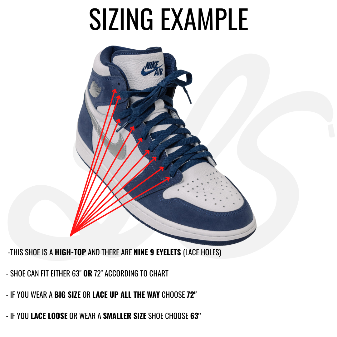 shoe lace size example