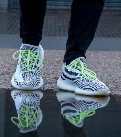 yeezy zebra shoelaces