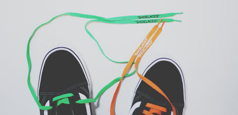 vans with colored laces
