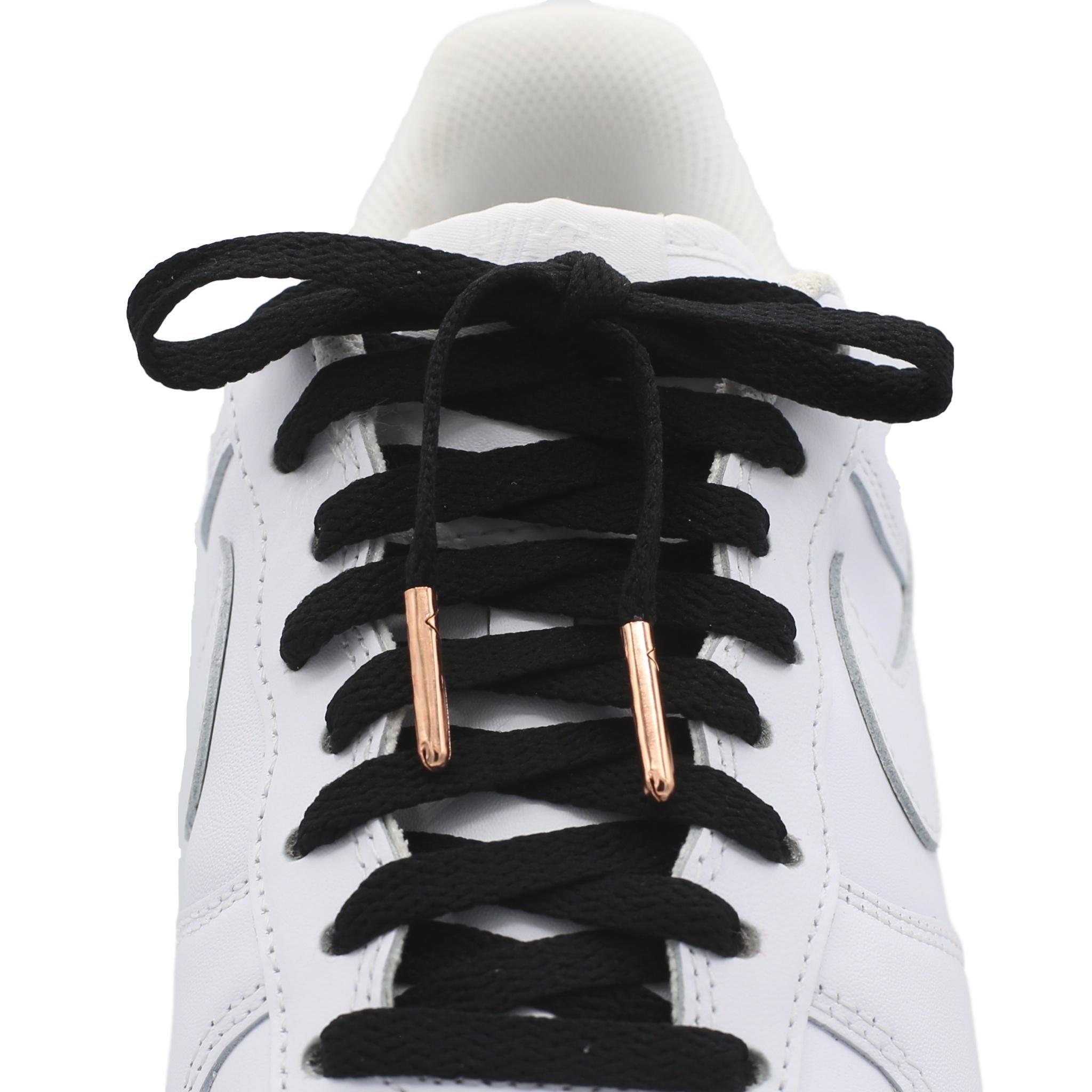 black shoe laces flat