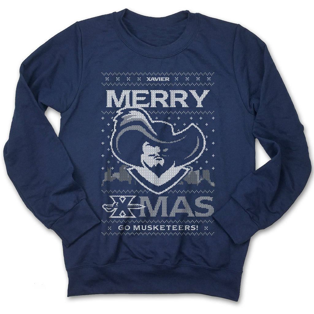 We Wish You a Merry XMas Xavier Christmas Sweatshirt Fluffy Crate