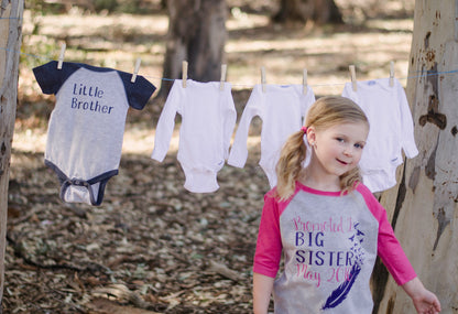 Big Sister and Little Brother Matching Shirts, Brother & Sister Shirts, Gender Reveal Shirts - Purple Elephant STL