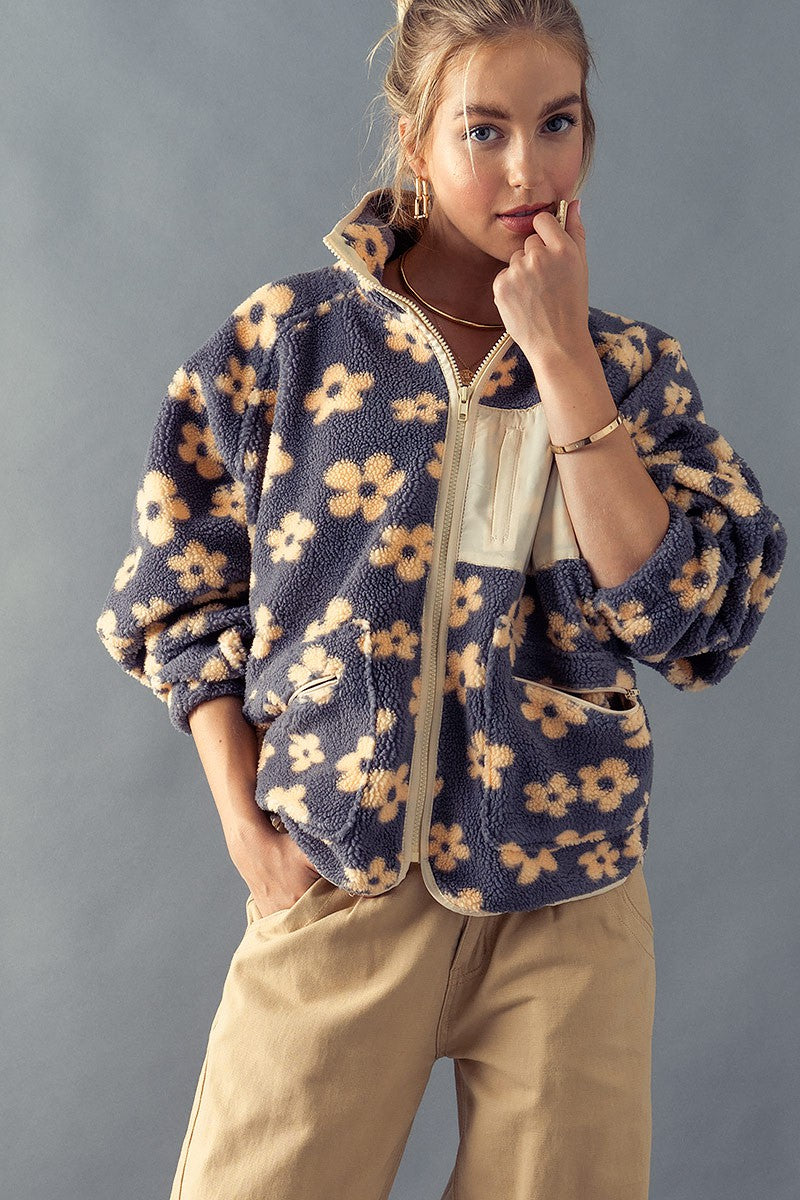 デウス エクスマキナ 22awDAIRIKU Flower Fleece Zip Up Boulson | www