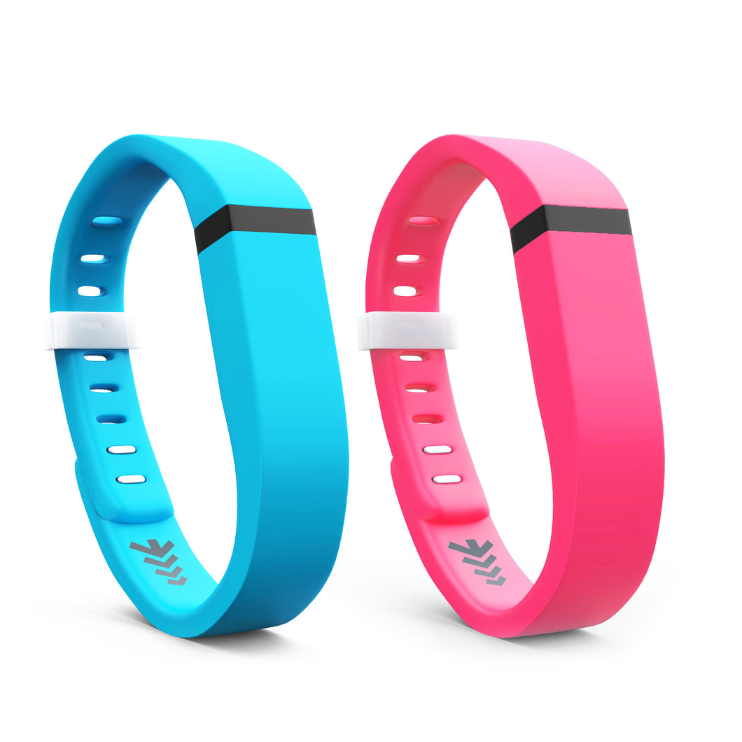 Fitbit Flex Bands - Light Blue \u0026 Pink 2 