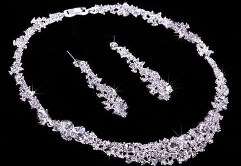 Best Deal Women Lady Crystal Necklace Bridal Jewelry sale Necklace Jewelry Wedding Collier