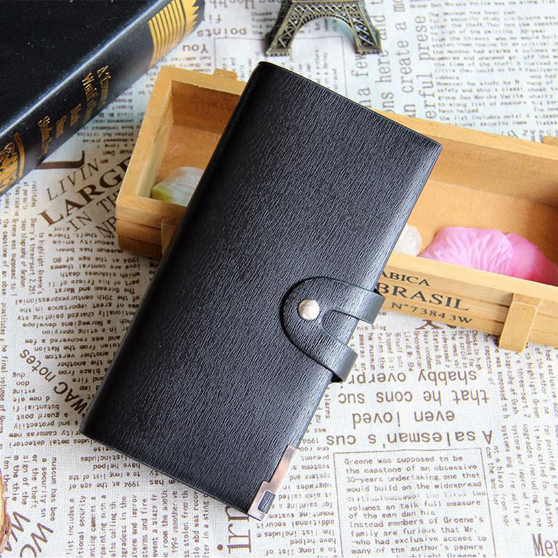 Men Wallet Business Style PU Leather Wallet Multifunction Card Money Pouch Long Design Cartera Promo