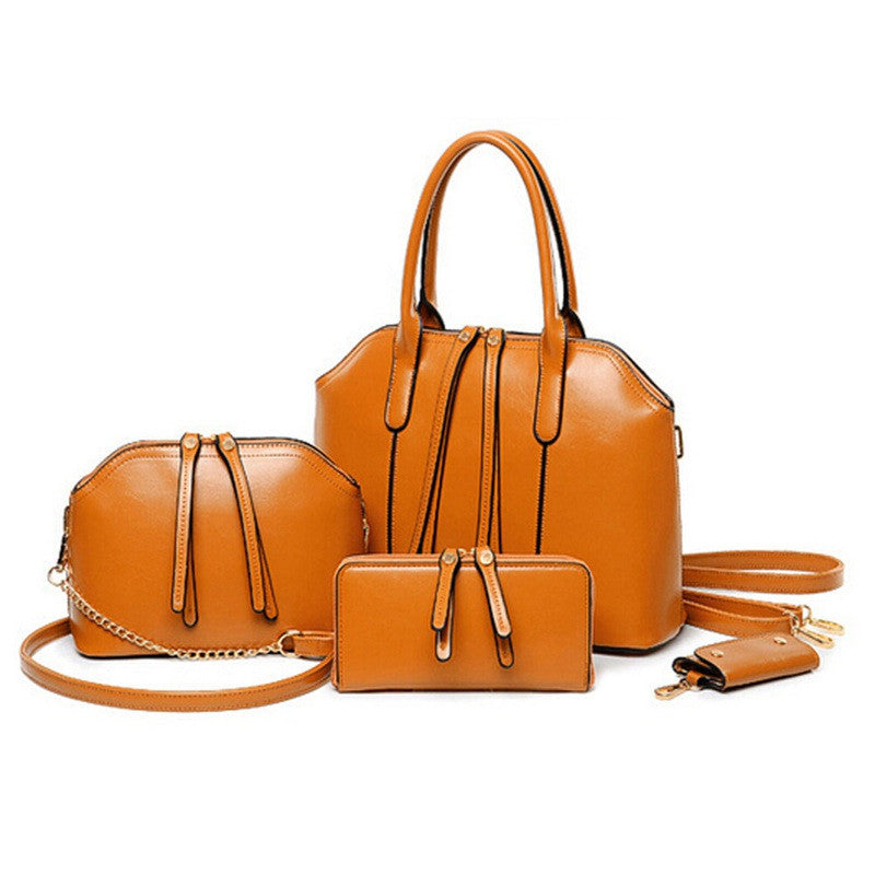 4 PcSet Luxury DesignWomen HandbagPU LeathWomen ToteBag Women Ba