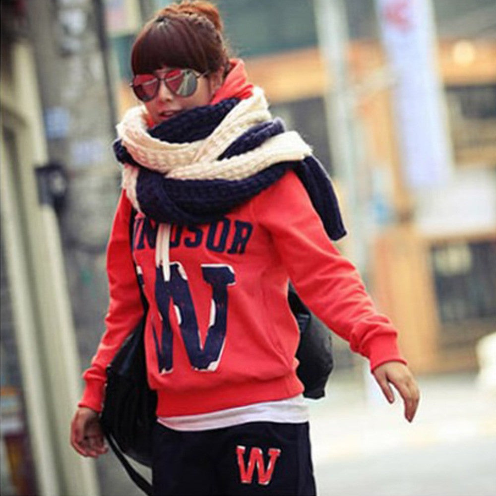 New Women Casual Coat+Pants Hoodie Suit Letter Printed Long Sleeve Sweatshirt Blouse Tops Tracksuit 