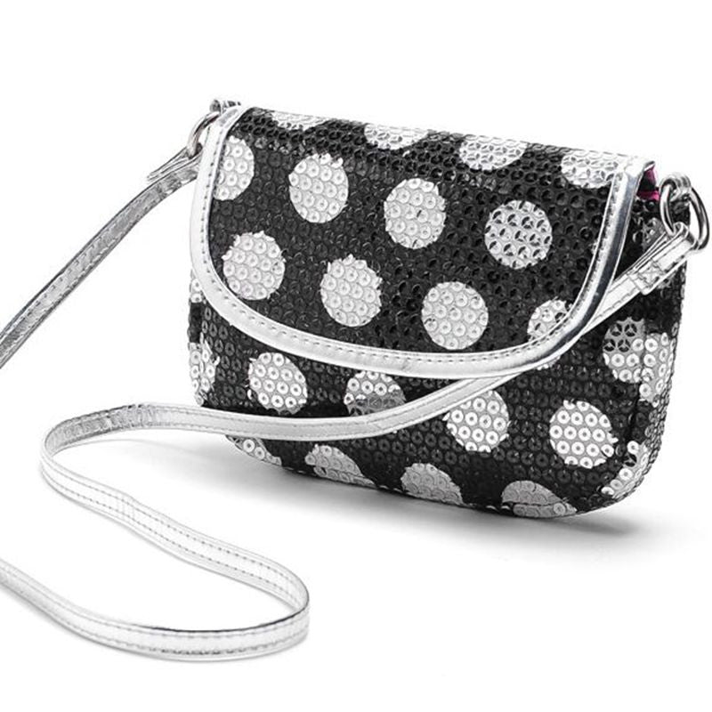 Designer Handbags Women Bag The Cute Mini Circle Silver Sequins Flip Shoulder Satchel Cross bolsos f