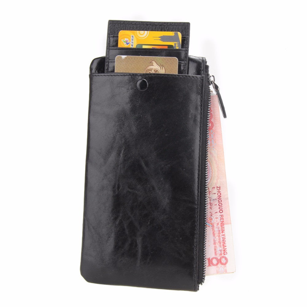 LeathMen WalletMan Long Wallet Men Clutch BagZippCard HoldWallet Multifunction Purse Man'Leather