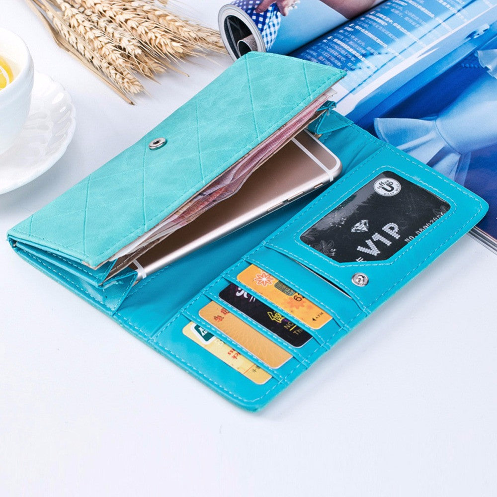 Women WalletVintage Phone Pocket Purse Wallet ZippCard HoldLong 