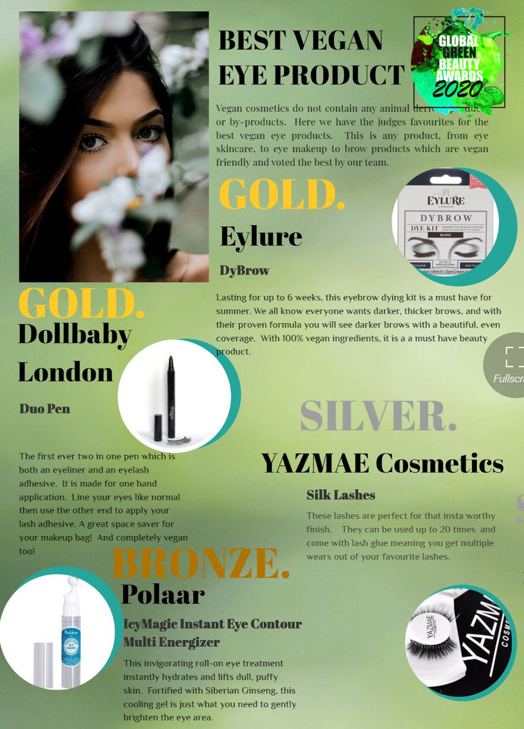 dollbaby award winners at the global green beauty awards 2020