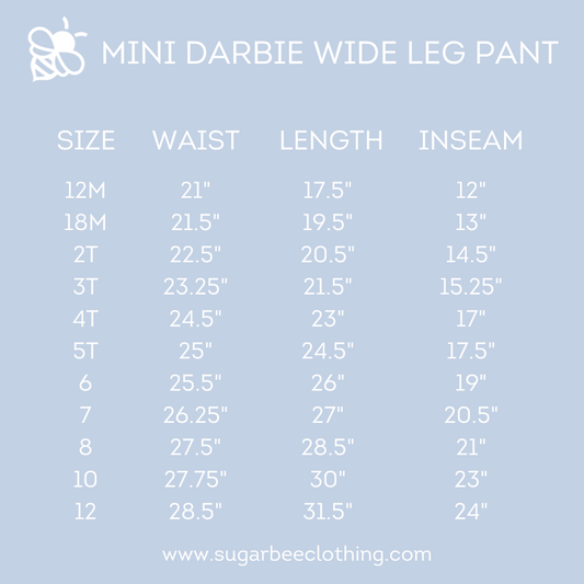 Mini Darbie Wide Leg Pant - Green