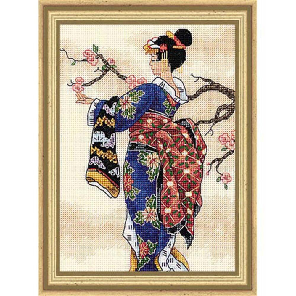 geisha girl cross stitch kit