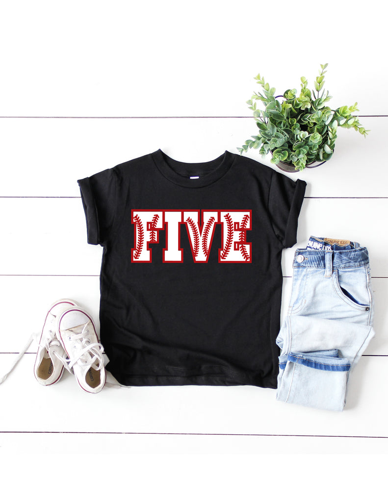 officially a handful 5th birthday Kids T-Shirt for Sale by
