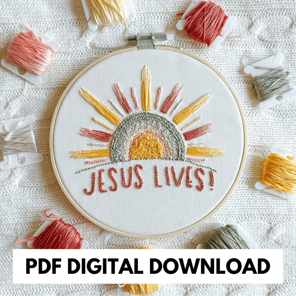 Father's Love Embroidery Guide: PDF Digital Download