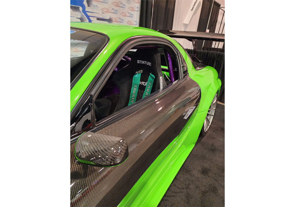 Insidious Green Alpha Custom Color on RX7 at SEMA
