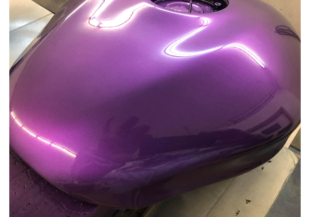 Stellar Series “Violet” on Custom Motorcycle