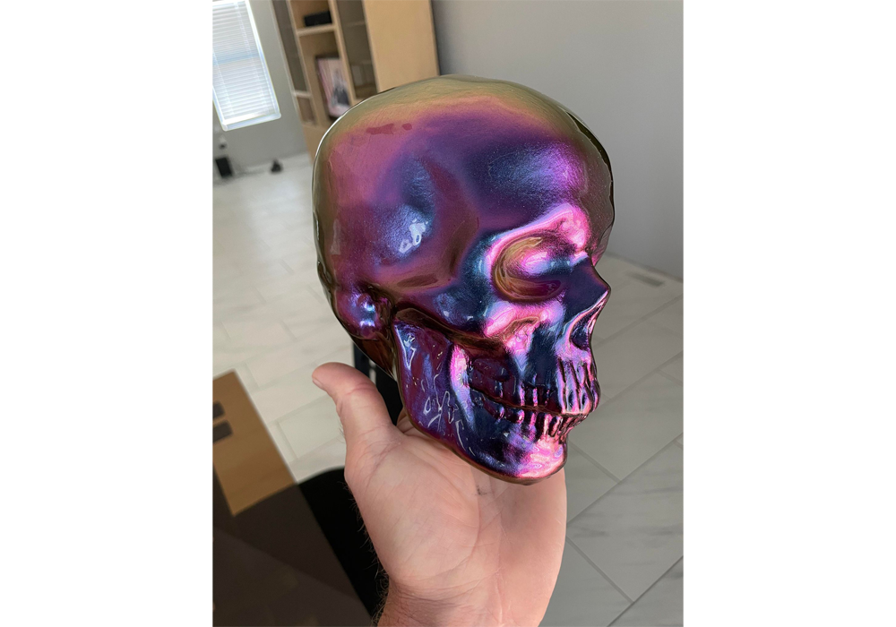 Aphrodite Super Colorshift on Ceramic Skull