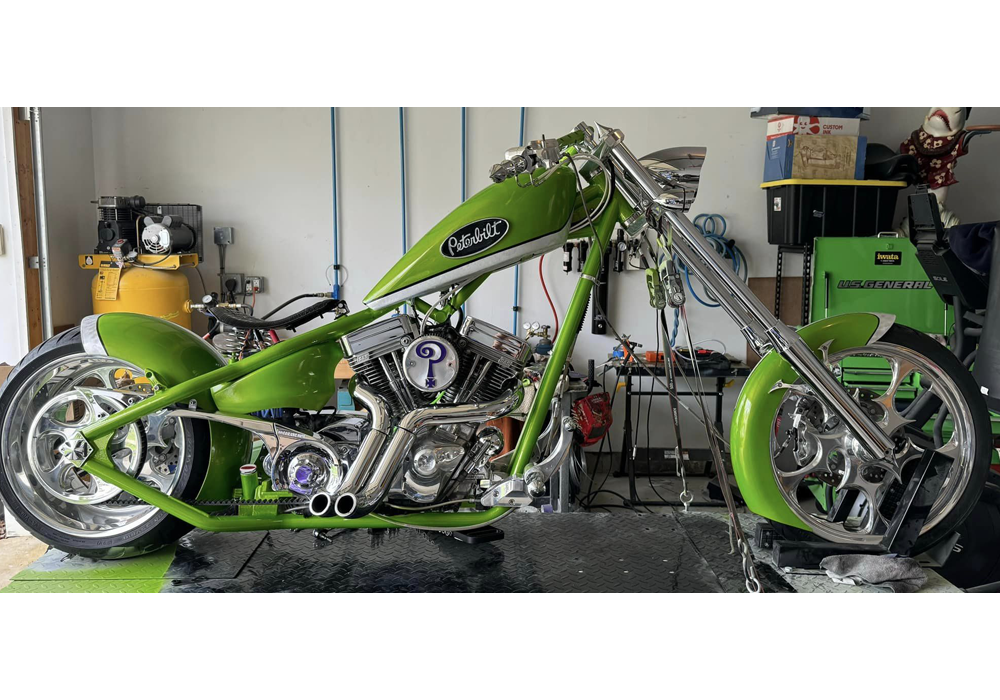 Sublime Green on Custom Motorcycle