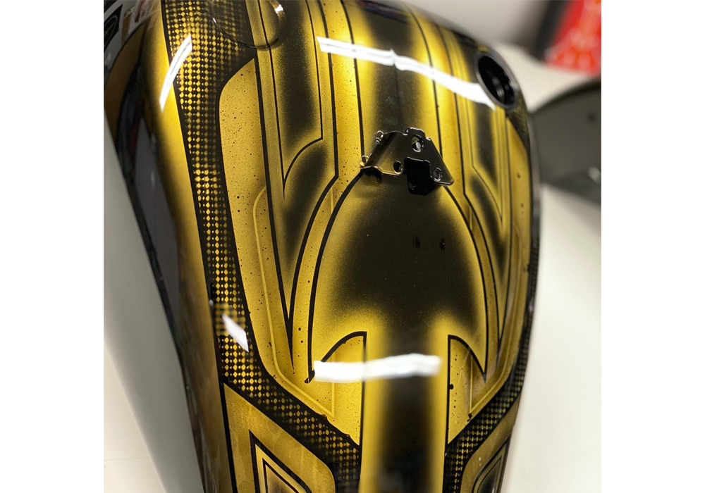 Golden Pearl on Custom Motorcycle