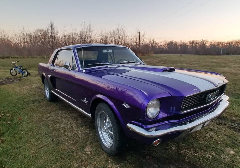 Purple Pop Pearl on 1966 Ford Mustang