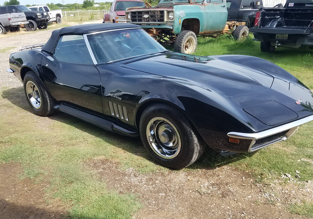 Murdered Out Black on 1969 Stingray
