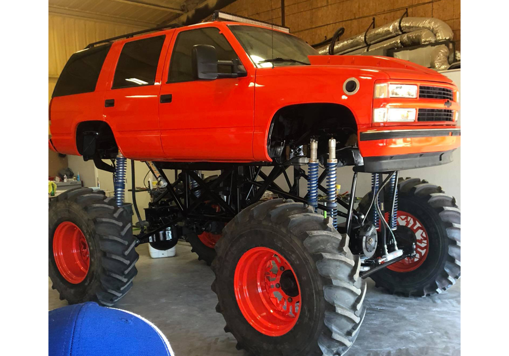 Throwback Hugger Orange on Monster Truck