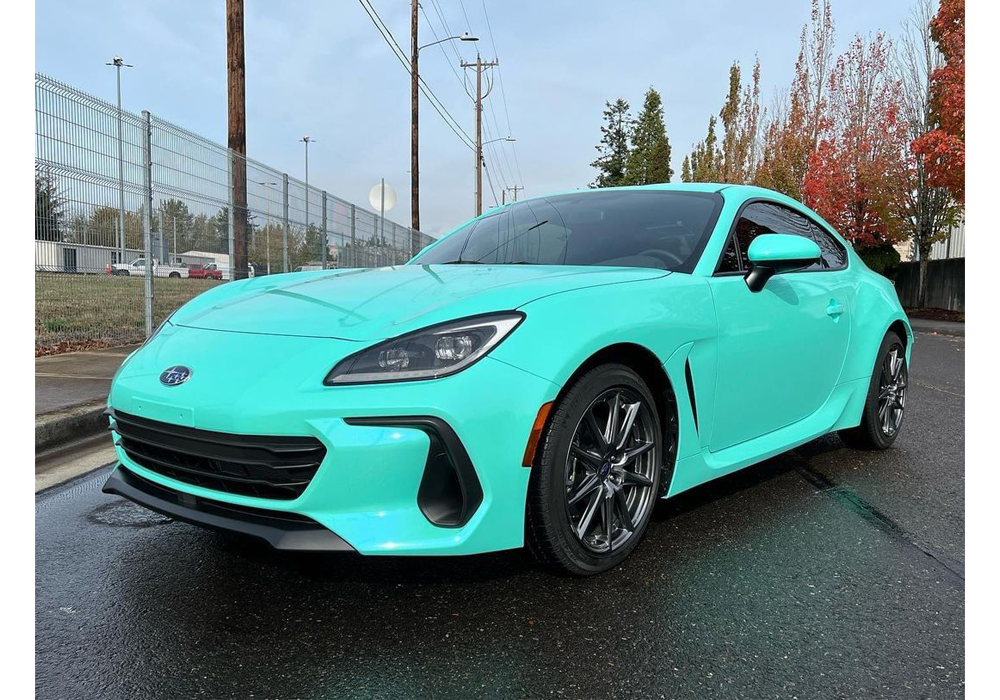 Jade Green and Wicked White on Subaru BRZ