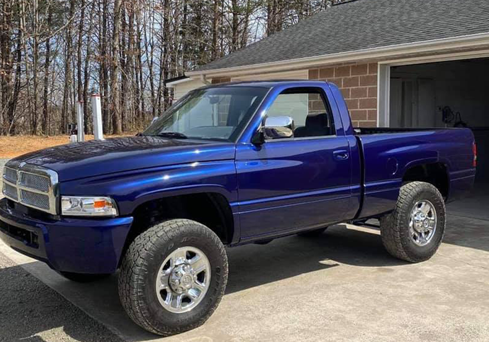 Liberty Blue over Black on Custom Automotive