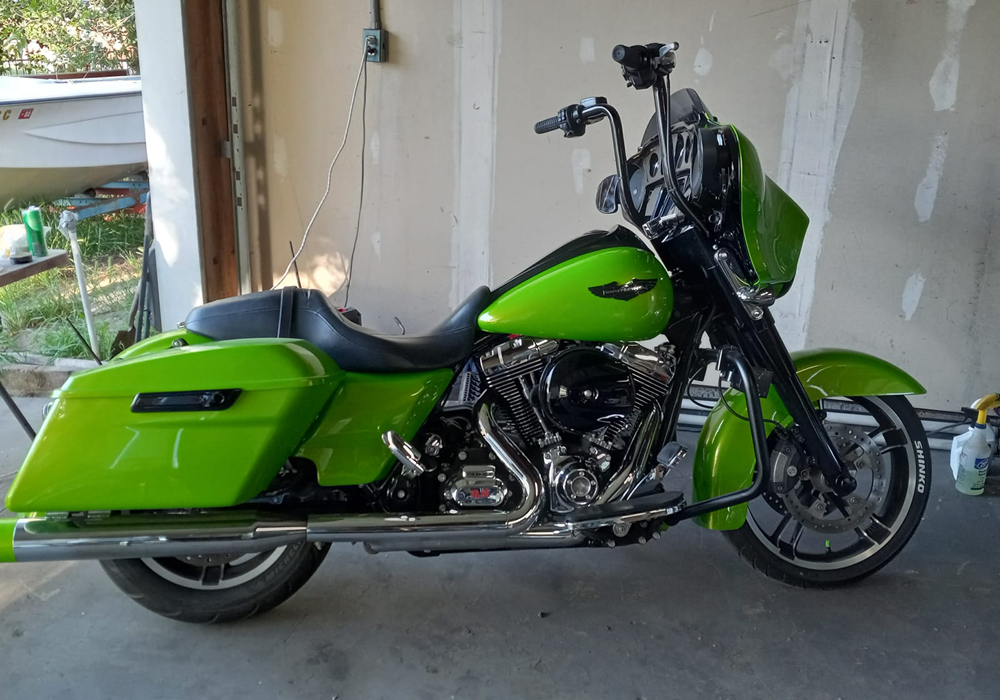 Sublime Green on Harley Davidson
