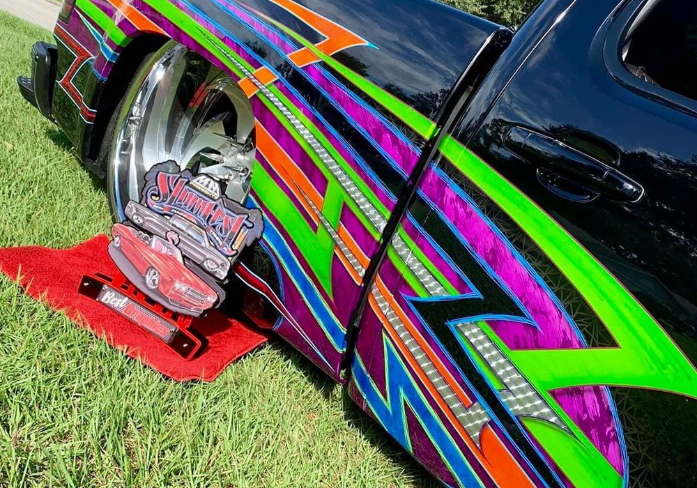 Sublime Green and Kit Brush FX Pinstriping Series on Custom Truck