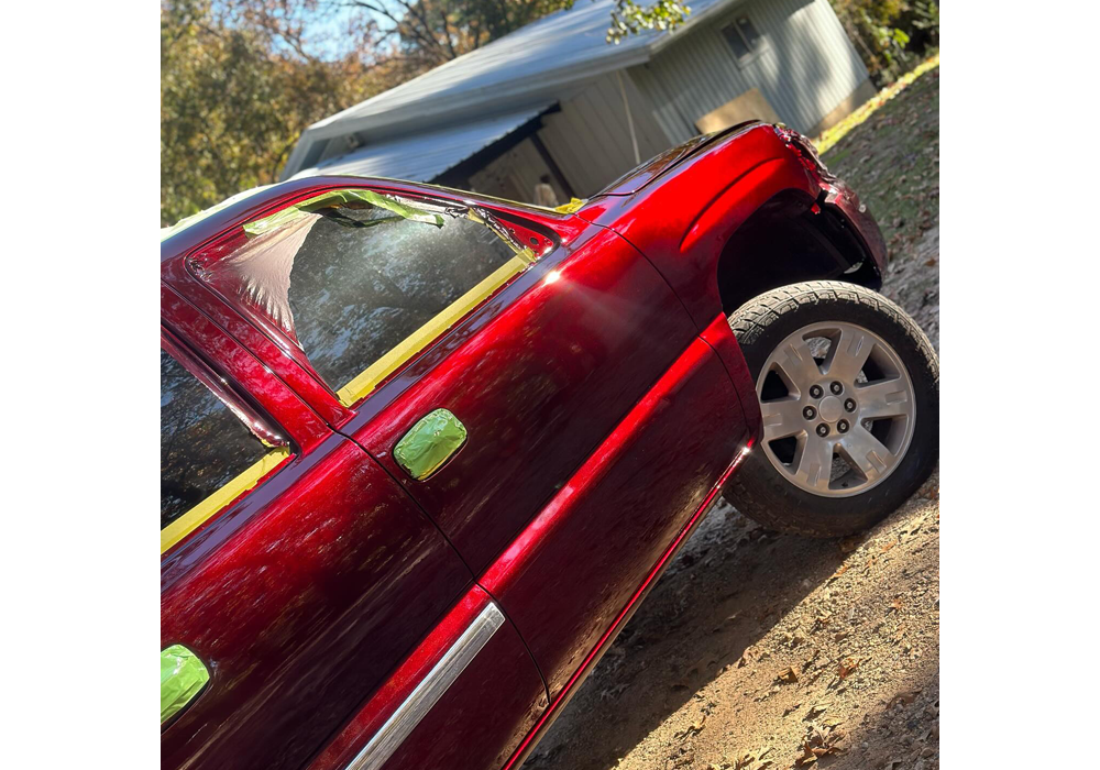 OG Red Candy Pearl Basecoat on Custom GMC