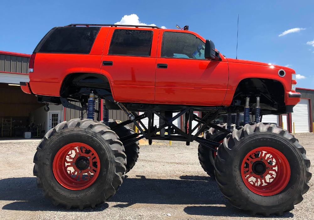 Throwback Hugger Orange on Monster Truck