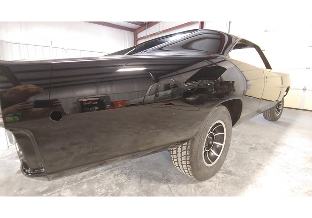 Tamco Paint Murdered Out Black on 1968 Dodge Charger