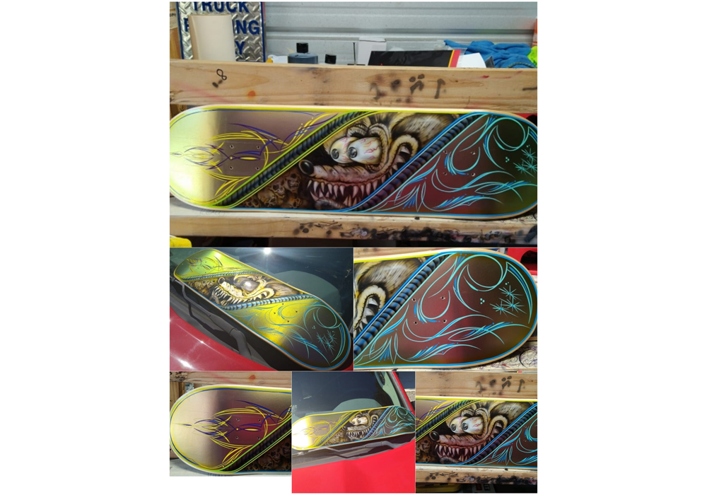 Tsunami Super Colorshift on Custom Skate Deck