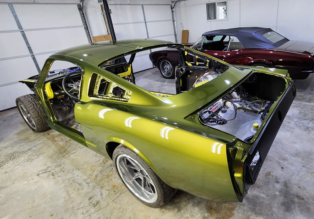 Yuengling Green Pearl on 65 Supercharged Coyote