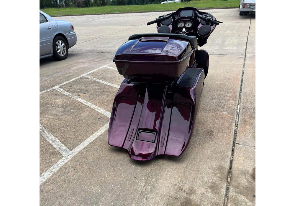 Grapeness over Slick Silver Metallic on Custom Motorcycle