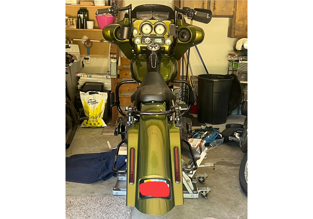 Yuengling Green Custom Color over Street Glide Harley Davidson