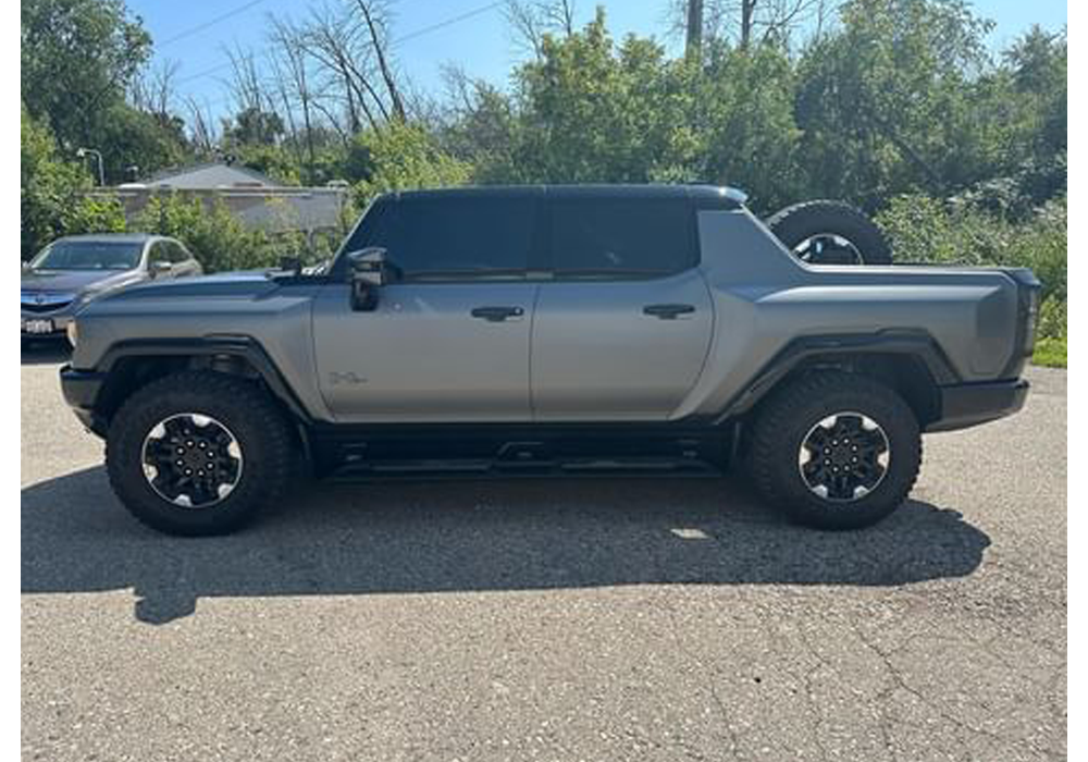 OEM Mercedes Designo Magno Selenite Grey on GMC Hummer Ev