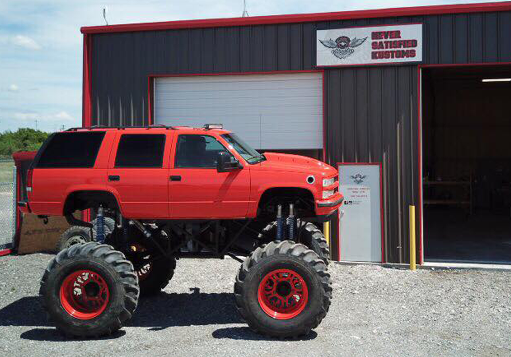 Throwback Hugger Orange on Monster Truck