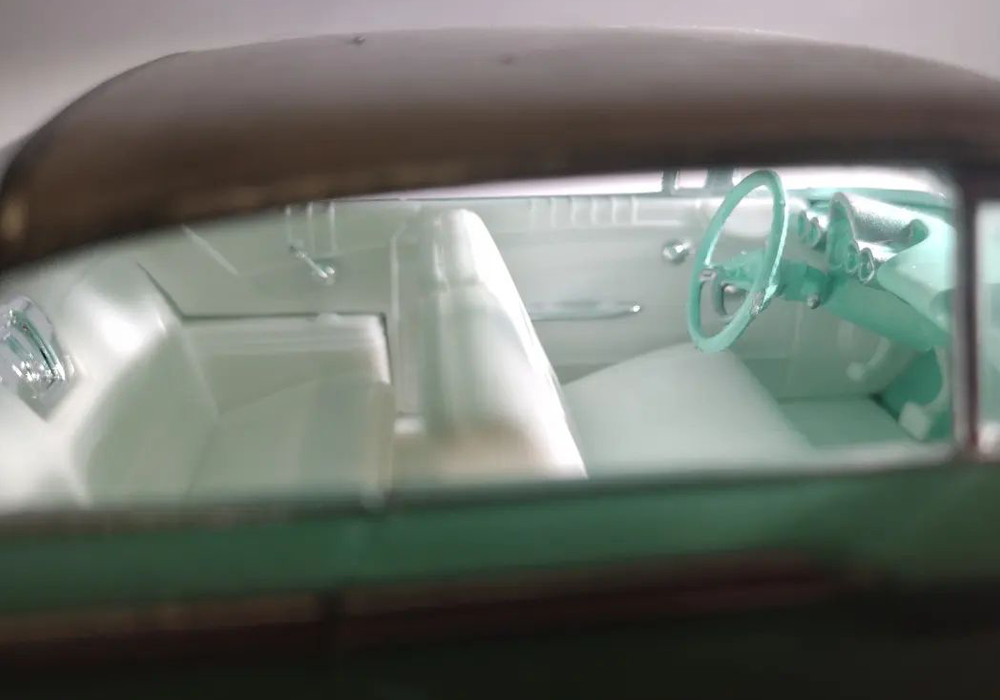 Xenon Spray Can over Jade Green on Miniature Car