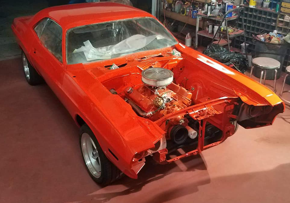 Throwback Hemi Orange Custom Color on Dodge Challenger 1970
